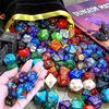 Набор из 28 многогранных кубиков DND с черным мешочком на шнурке - Цветные RPG кубики для Dungeons & Dragons, Полный набор для настольных игр ZSY