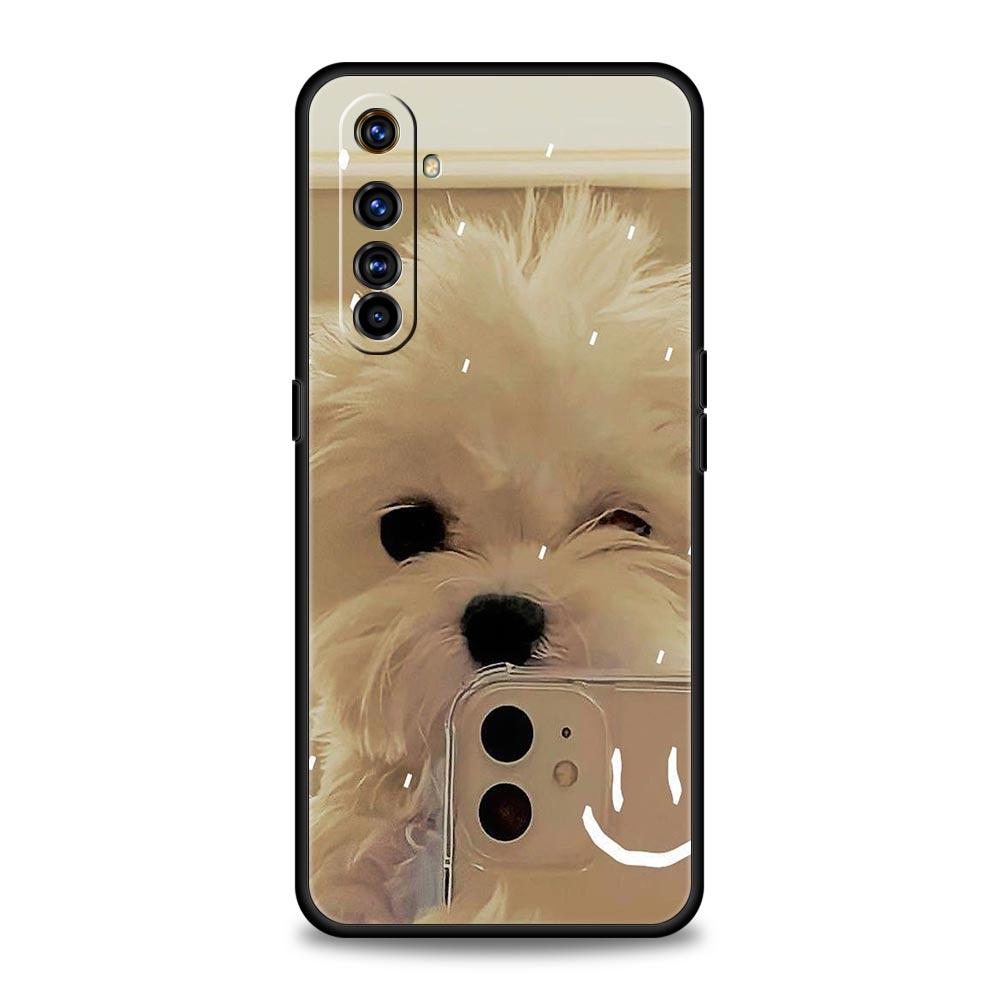 Cute Little Dog Case For Realme C67 C63 C55 C53 C35 C25 C21 GT 2 3 5 6 10 11 12 13 Pro Plus 5G Soft TPU Phone Cover Fundas Capas