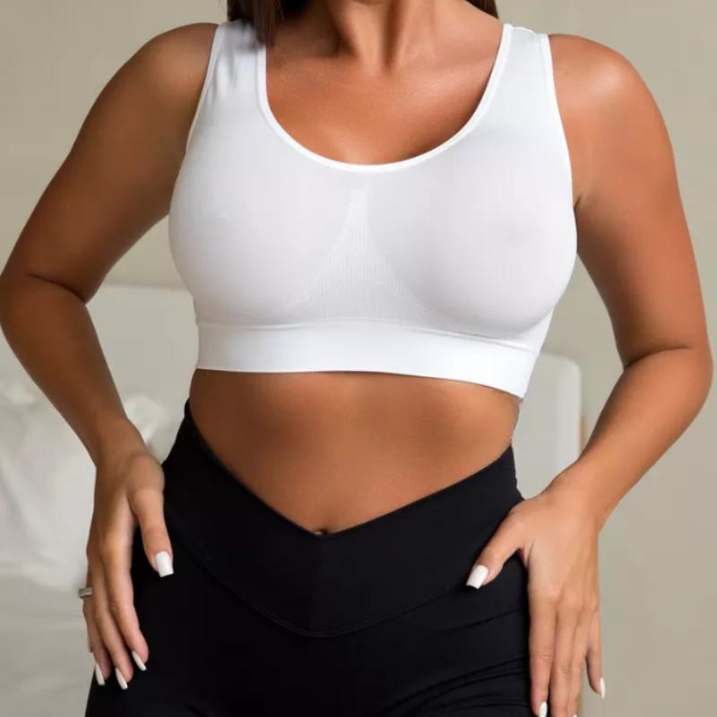 Женский беспроводной бюстгальтер Push Up M-6XL большого размера нижнее белье для бега, фитнеса, спортивный бюстгальтер