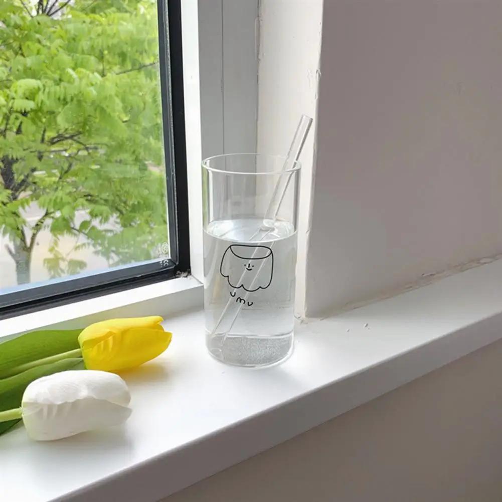 400 мл стеклянная кружка в корейском стиле с трубочкой бутылка для напитков чашка для завтрака молока креативные стеклянные кружки кружка для пива кружка для кофе чашки для воды посуда для напитков