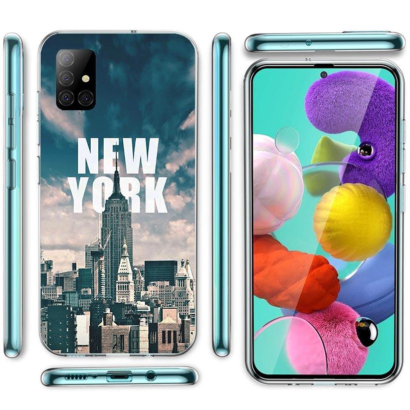 NYC New York City Case Phone Cover for Samsung Galaxy A52 A51 A50 A42 A32 A22 A12 A02S A72 A71 A70 A41 A31 A21S A40 A30S A20E A1