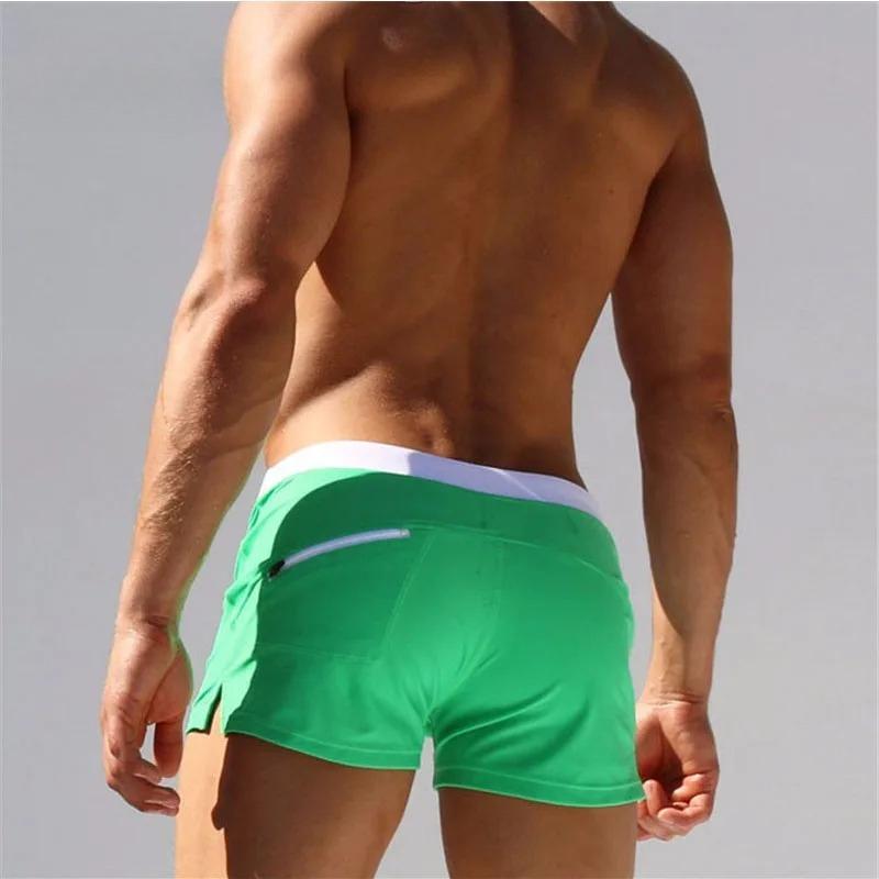 Running Shorts Summer Sexy New Beach Shorts Breathable Quick Dry swimsuit Casual Mens Shorts Gyms Swimwear Boardshorts Trunks