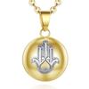 Pregnancy Bola Necklace with Hand of Fatima Gold Silver