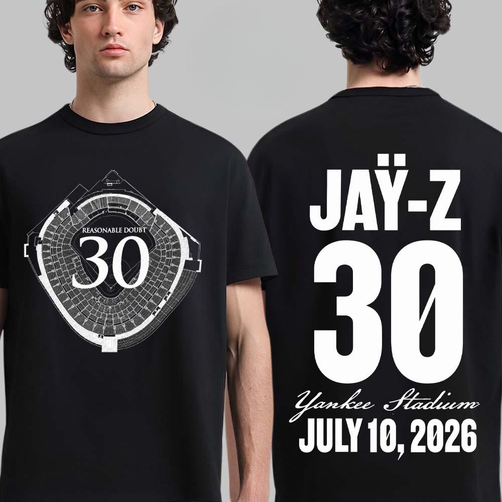 Jay Z 30-й Reasonable Doubt 25-й Blueprint JAŸZ 30 Тур Футболка 100% Хлопок Унисекс Унисекс Унисекс Футболка Y2k Хип-хоп Популярная Футболка