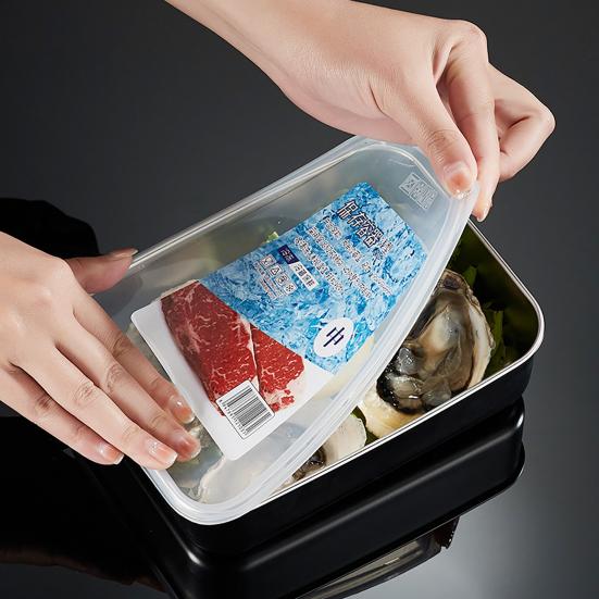 Герметичный пищевой контейнер для пищевых продуктов с прозрачной изоляцией крышки, сохранение в холоде, большая емкость, нержавеющая сталь