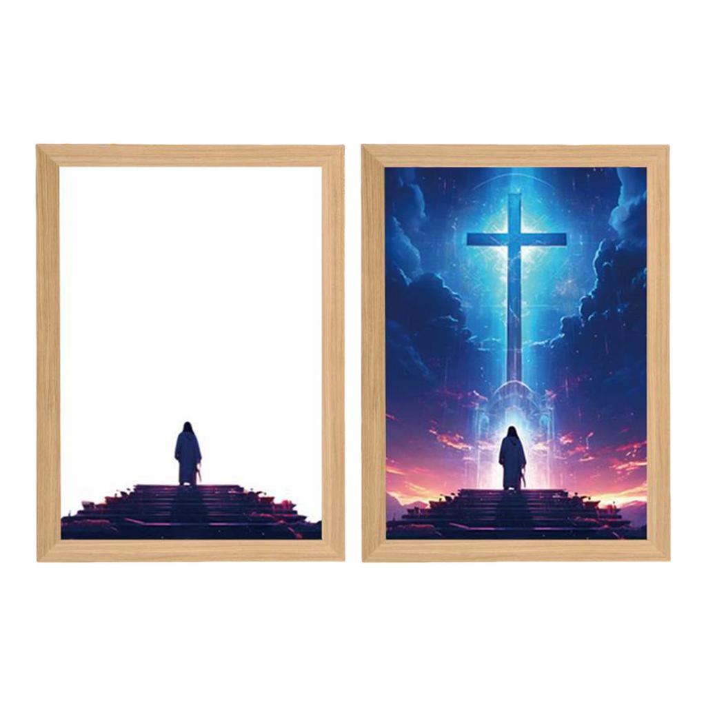 Светодиодный ночник Yousheng с рисунком Иисуса, регулируемая цветовая температура, декоративная подсветка, 4D светодиодный ночник с рисунком