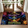 Crystal Velvet Square Rug Custom NameTeenage Mutant Ninja Turtles Pattern Non Slip Home Floor Decor Rug