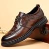 Fashion New Men's Business Casual Shoes Classic Male Slip On Flats Handmade Casual Leather Oxford Shoes Breathable Male Dress Footwear