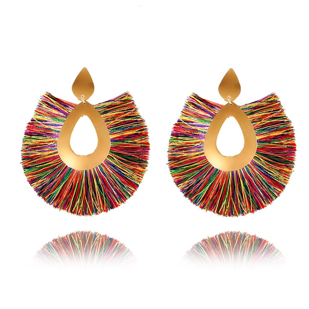 Женские серьги,,Большая богемская кисточка