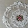 European Retro Lace Embroidered Round Placemat – Photography Prop & Coffee Cup Mat