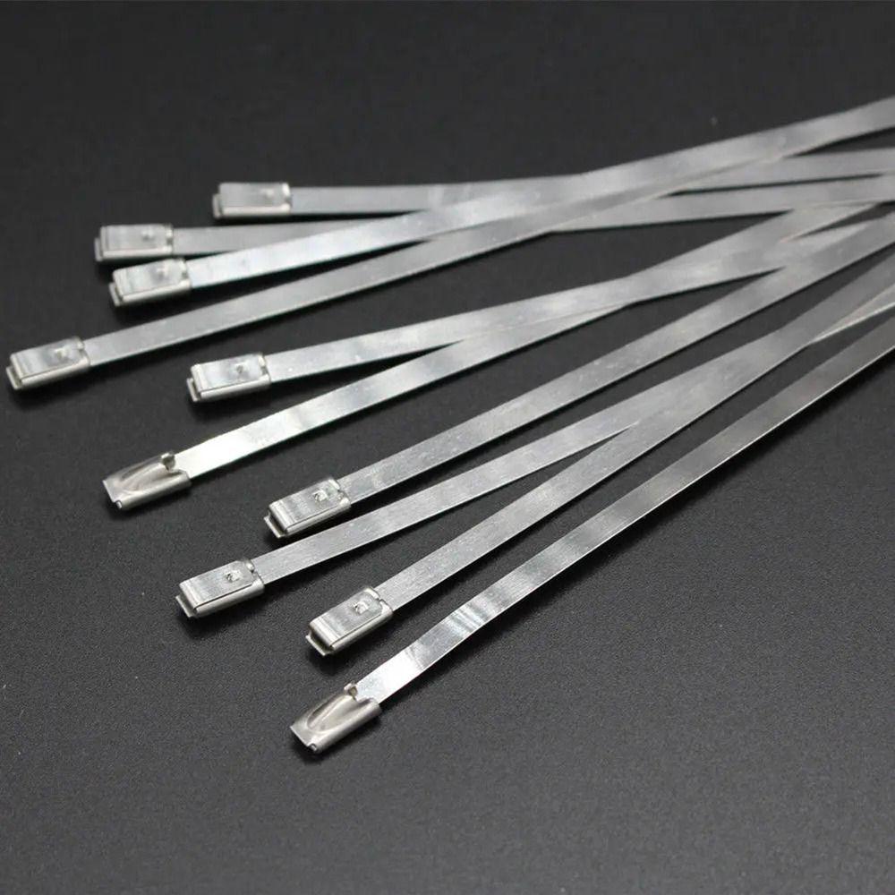 20 шт. выхлопная обертка для кабеля стяжка на молнии 4,6 мм фиксирующие стяжки прочные кабельные стяжки из нержавеющей стали 304