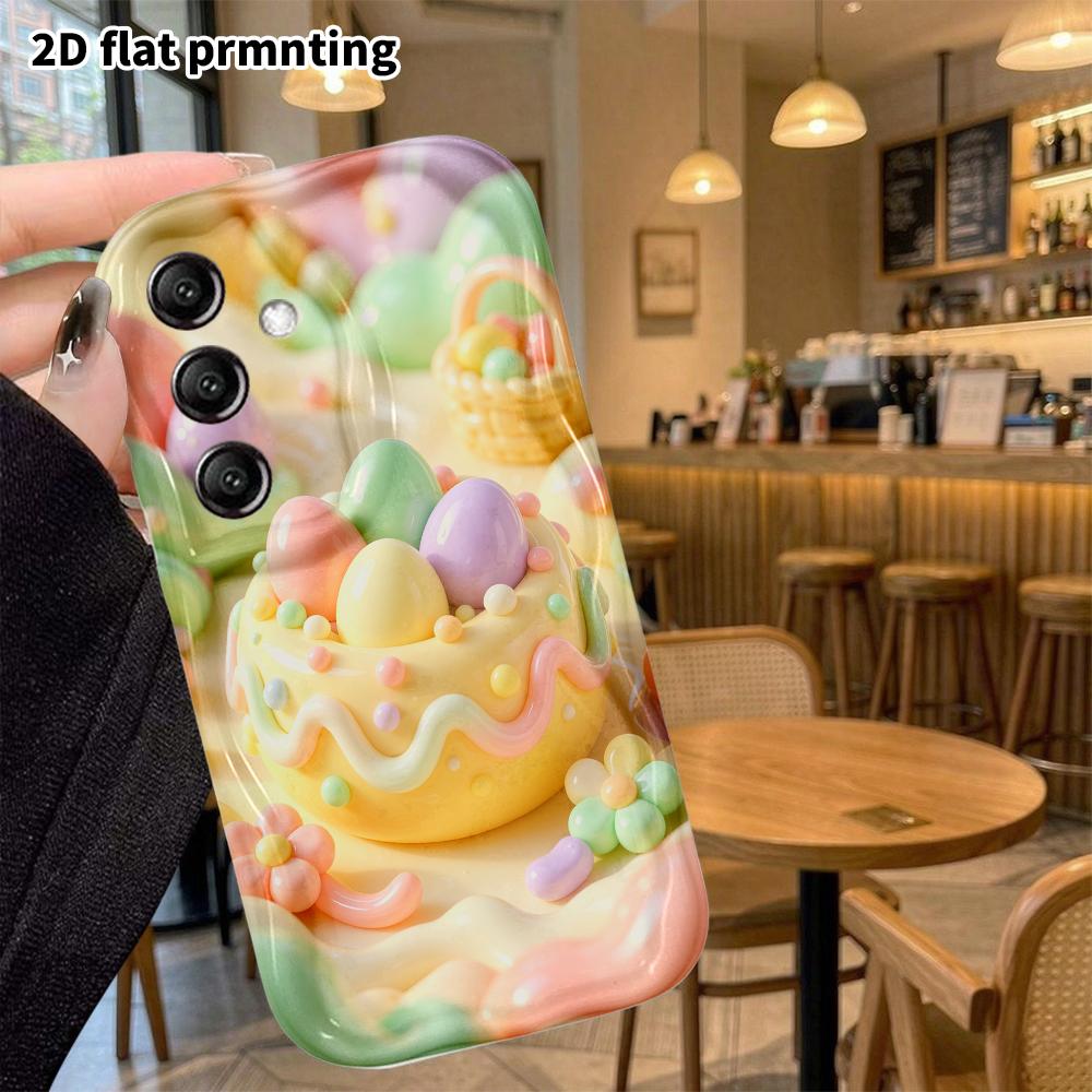 Чехол для телефона: 2D плоский, подходит для Samsung Galaxy A34 A35 M05 M06 S20 S22 S21 FE Plus 5G, разноцветный яичный пирог, идеальный подарок на Рождество и Хэллоуин