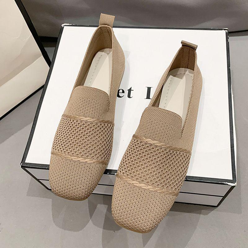 Women's 2025 Summer Breathable Woven Casual Flat Mesh Shoes