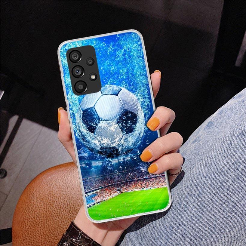 Чехол для телефона с дизайном футбольного мяча для Samsung Galaxy A17 A16 A15 A14 A13 A57 A56 A55 A54 A53 A37 A36 A35 A34 A33 A26 A25 A2