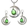 Peridot   Gemstone Pendant Jewelry Set Quartz Necklace 18-20''