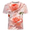 Летняя креативная серия 2024 года с 3D-принтом и различными водными цветами, мужская и женская футболка с круглым вырезом Niche Fashion