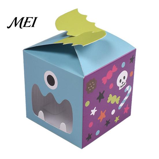 Holiday Chocolate Boxes Cute Halloween Treat Boxes, Party Candy for Cookie Goodie Snack Foldable Cardboard Gift Packaging, Small Container Kids Trick