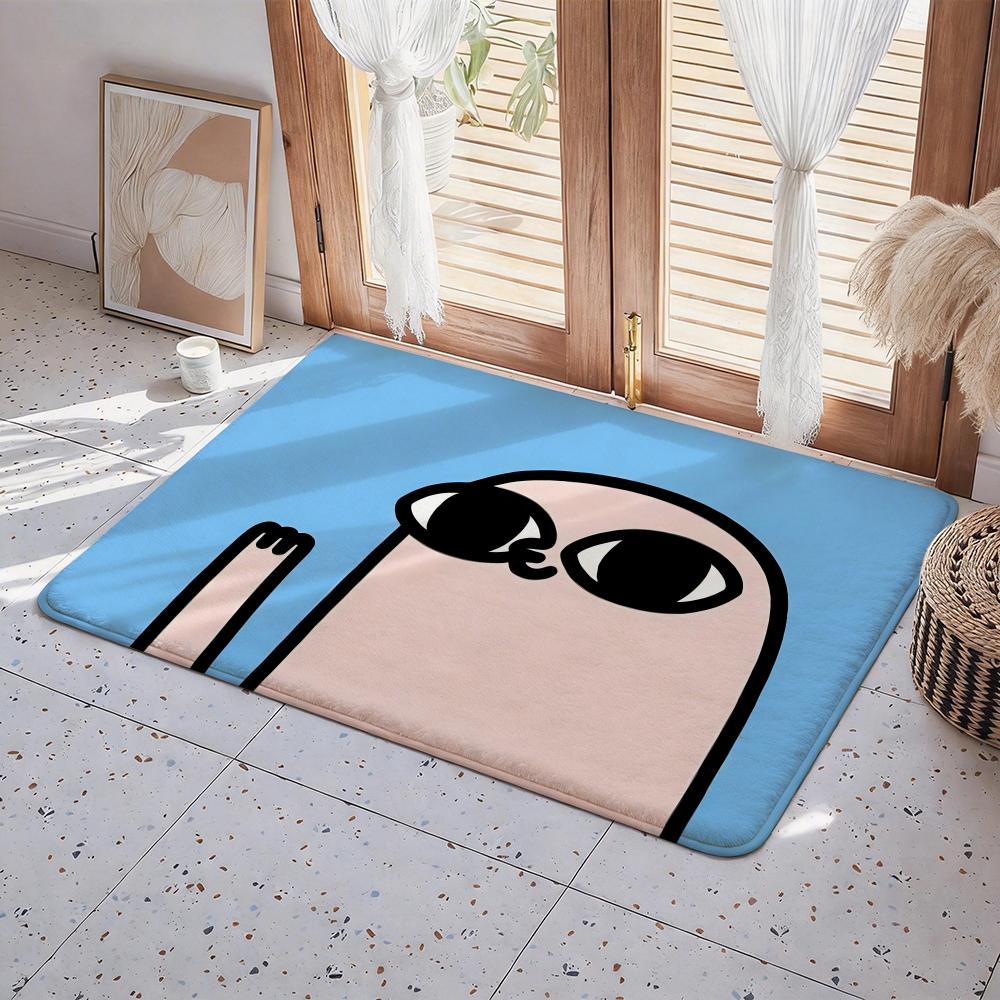 Character K Ketnipz Floor Mat Eco Flannel Doormat Non Slip Odorless Indoor Floor Rug Soft Short Plush Home Mat
