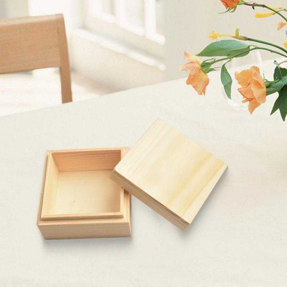 Paint Jewelry Collection Box Storage Box Wooden Box Pine