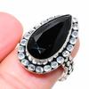 Black Spinel Gemstone 925 Sterling Silver Jewelry Ring Size 8 U0a86