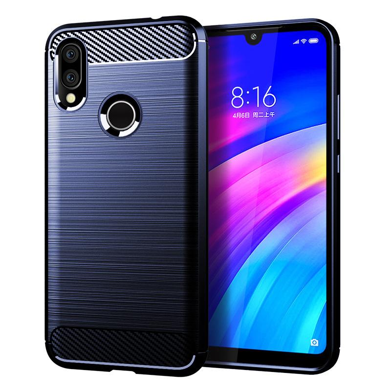 For Xaomi Redmi 7 Y3 Case Soft Carbon Fiber Back Cover for Xiaomi Redmi Y3 Shockproof Matte Cover For Redmi7 Silicone Cases
