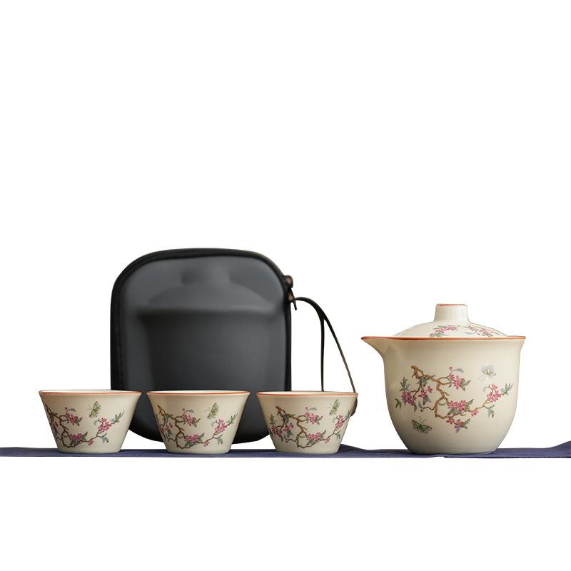 Новый китайский дорожный чайный набор из руд Китая, ручной чайник Qingyun, керамический, портативный, для кемпинга на открытом воздухе