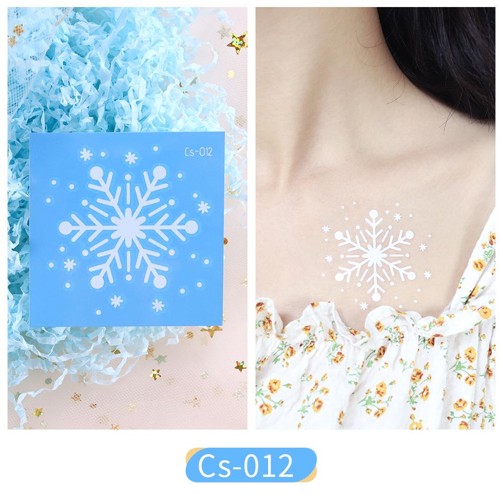 Trendy White Flower Temporary Tattoo Stickers for Face & Arm