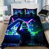 3PCS Single-sided Printed Series DJ Digital Printing Duvet Cover Bedding Set Comfortable Breathable Sheet Comforter Bed Set