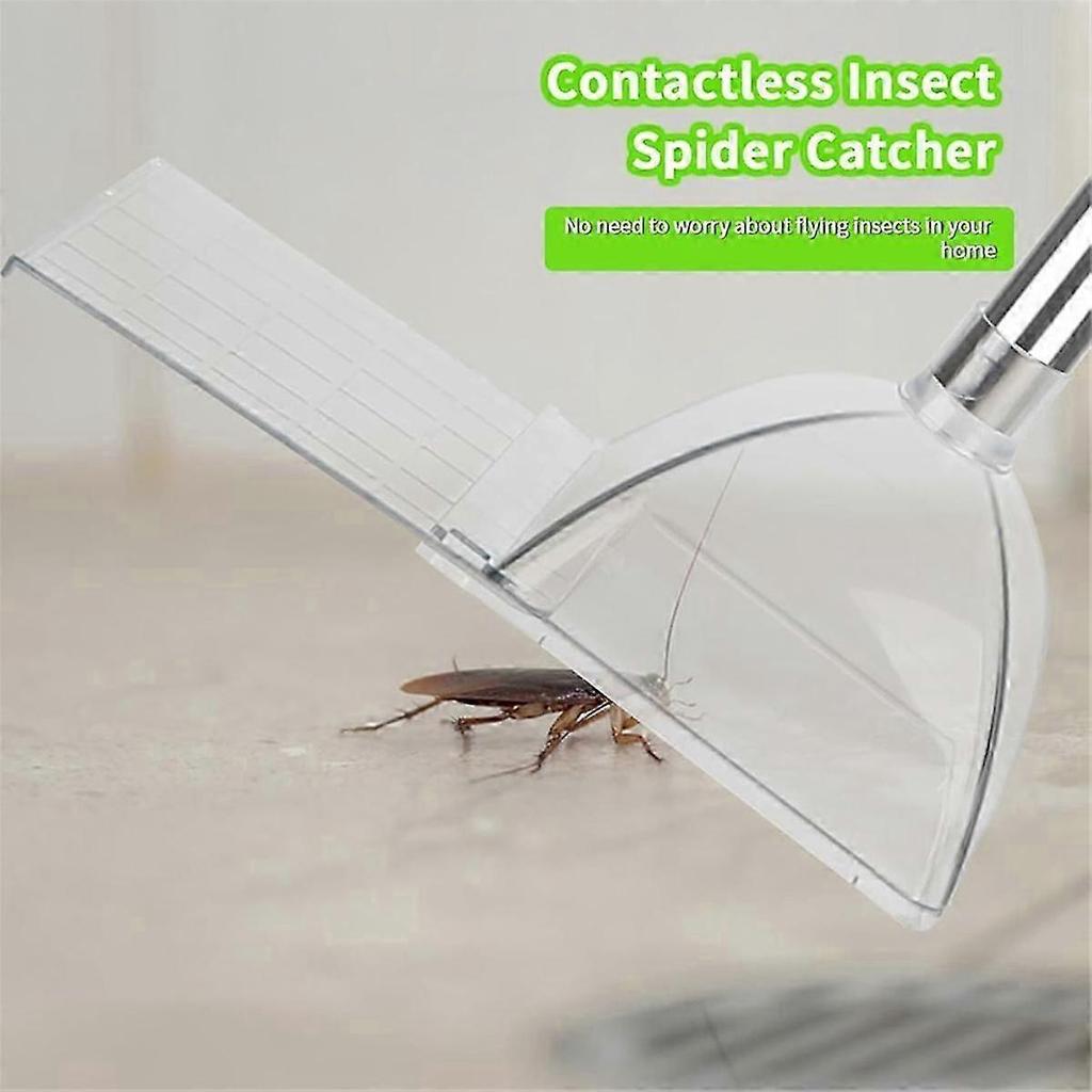 Spider and Insect Catcher - 32inch Adjustable Long-Handled Spider Catcher and Release, Contactless Catch Insec