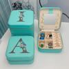 Compact PU Printed Jewelry Storage Case for Earrings and Rings