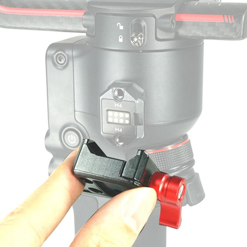 Quick Release Adapter Rail Clamp Mount Standard 1/4" Mounting Hole for Cold Shoe Monitor Magic Arm Stabilizer