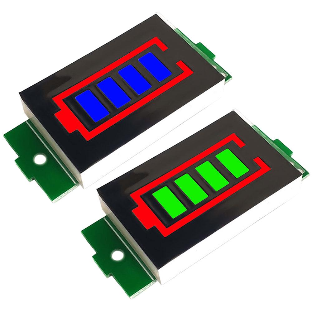 1/2/3/4/6/7/8S Lithium Battery Level Indicator LED Display Li-ion Battery Capacity Display Module 4 Sections 3-34V 5mA