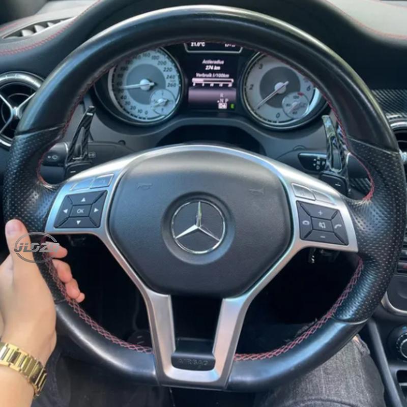Car Steering Wheel Paddle Shift Extension Shifters DSG For Mercedes Benz A B M Class W176 W246 GLK SLK CLA GLA Sticker styling