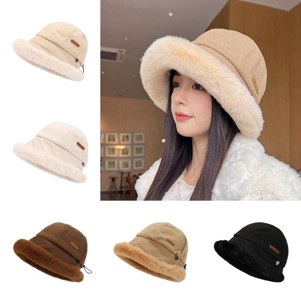 Меховая панама с широкими полями, теплая зимняя шляпа рыбака, винтажная панама с бархатом и креплением на голову для отдыха на природе