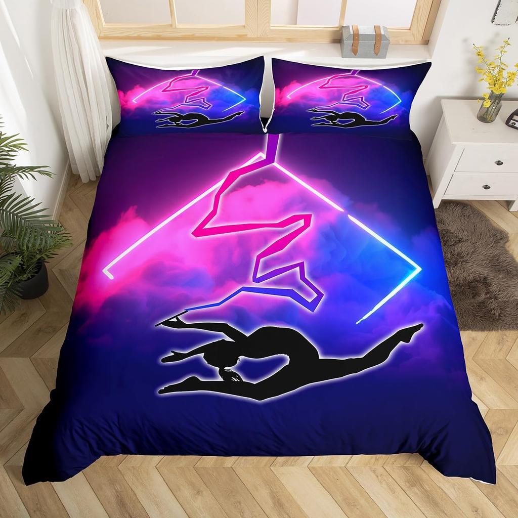 Комплект постельного белья для гимнастики размера Queen для детей, одеяло для сна, комплект пододеяльников для мальчиков, девочек, подростков, камуфляжный камуфляжный пододеяльник на спортивную тематику