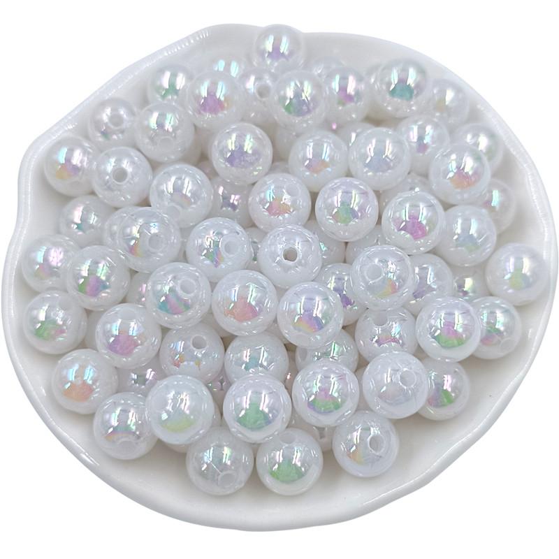 20/40Pcs 8 10mm Acrylic Round AB Color Beads with Dazzling Colors For Jewelry Making DIY Necklace Pendant Bracelet Material Jewelry Accessories