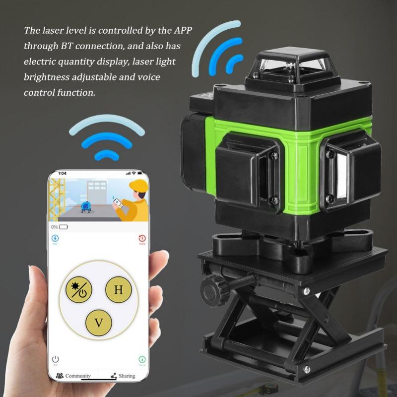 Multifunctional Water Level Instrument 16 Line Wall Sticking Instrument Laser Infrared Level High Precision Portable Level
