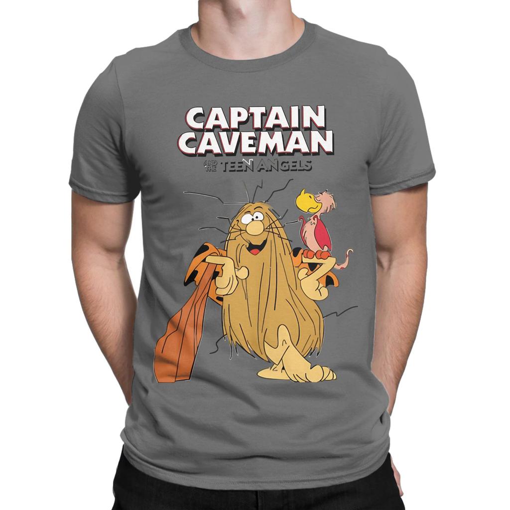 Classic Pose Funny Graphic 100 Cotton Tshirt Captain Caveunisex Tops Tees For Unisex