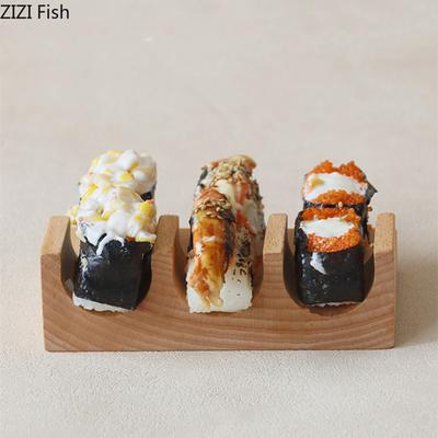Деревянная тарелка для суши, стойка для роллов тако, японская прямоугольная посуда для суши, украшение для еды в отеле и ресторане, десертная тарелка