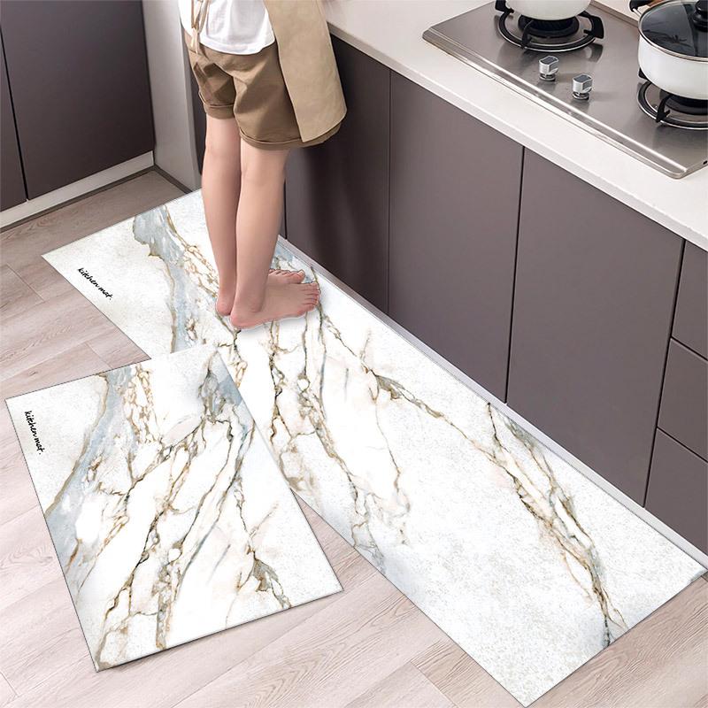 1 шт. анти-усталостные кухонные коврики, OneHouse Marble Print водонепроницаемый нескользящий толстый мягкий кухонный коврик прочный комфортный стоячий коврик для кухни