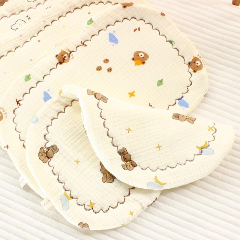 Подушка в стиле INS для новорожденного ребенка из марли в форме облака, U-образная подушка с хлопковым наполнителем, наволочка для детской подушки, коврик против срыгивания, плоская подушка
