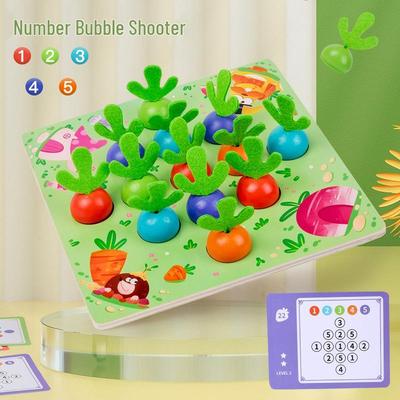 Деревянная редиска для детей, matching numbers, развивающая игрушка для развития логики и памяти