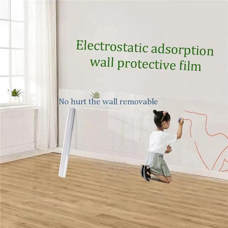 Transparent Electrostatic Whiteboard Film No Hurt to Wall Easy to Clean and Reuse Anti-dirty Perfect for Home School and Office