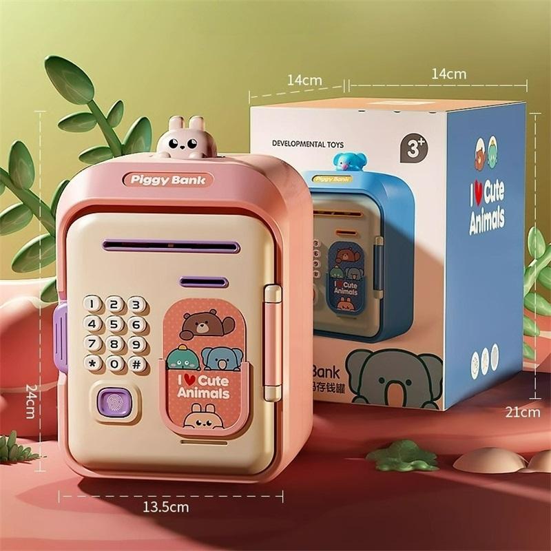 Электронная копилка Детская касса Сейф с паролем Умная копилка с отпечатками пальцев Автоматический банкинг Детская подарочная копилка