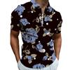 Summer Flowers Men New Fashion POLO Romantic Date Casual Party Short Sleeve T-shirt