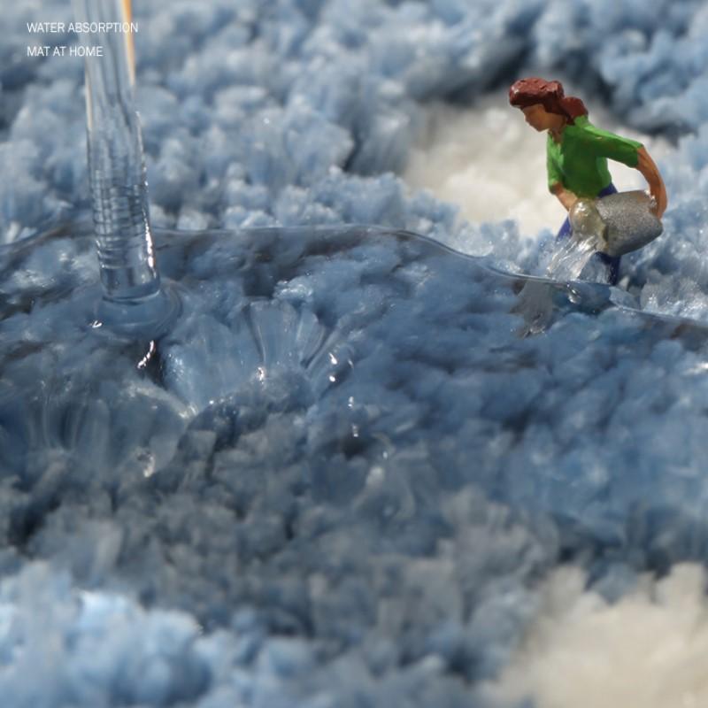 Inyahome Коврики для ванной Нескользящий коврик для ванной Роскошный мягкий впитывающий плюшевый коврик из микрофибры для ванной Комнатный ковер для ванны Душа