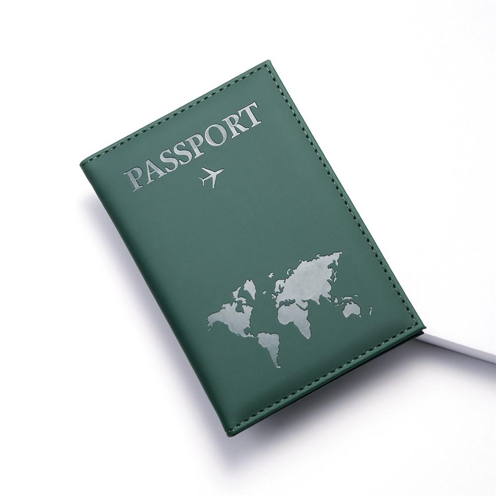 Women Men Passport Cover PU Travel ID Credit Card Holder Pouch Travel Accessory