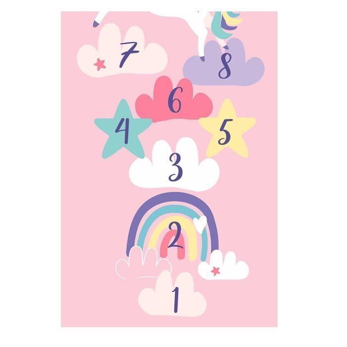 Tapis enfant 60 x 120 cm Licorne magique