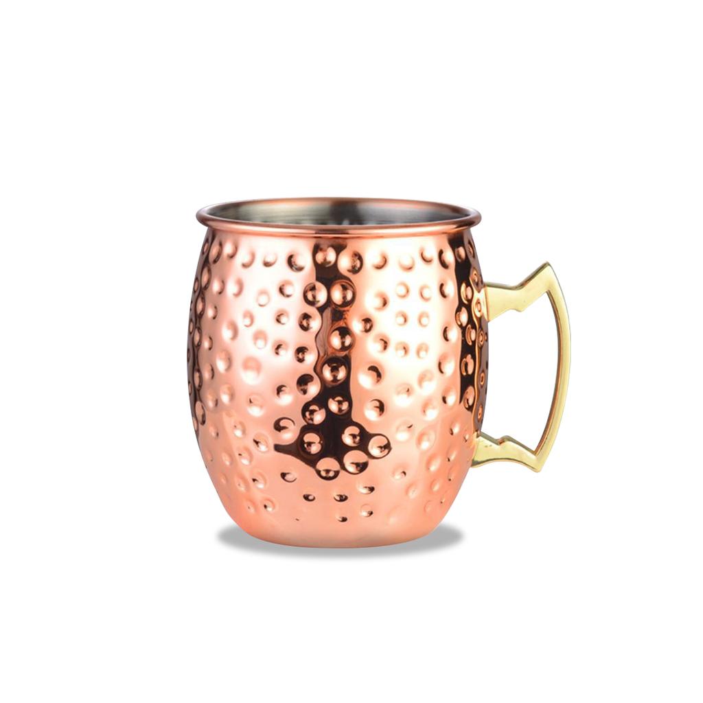 Кружки Leeseph Moscow Mule, кованые медные чашки с покрытием из нержавеющей стали 304, для холодных напитков, пива, вина, баров, вечеринок, в подарок