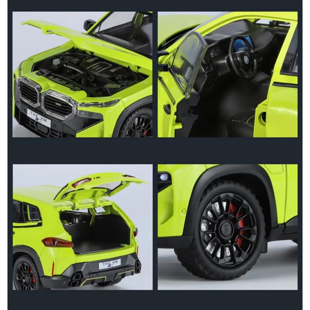 1/24 BMW The XM SUV Модель спортивного автомобиля из сплава Литой металлический игрушечный автомобиль Модель транспортного средства Симуляция Звук и свет Коллекция Детский подарок